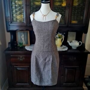 NWT Vertigo Paris Tweed Drop Waist Pencil Dress size XS